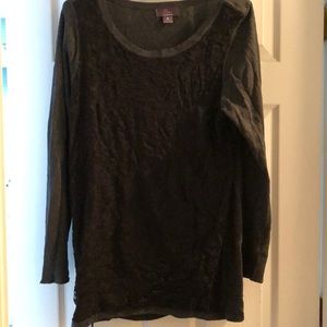 Maternity gray lace sweater